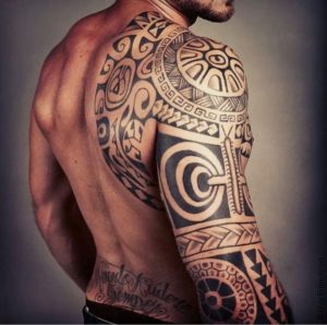 polynesian sleeve tattoo