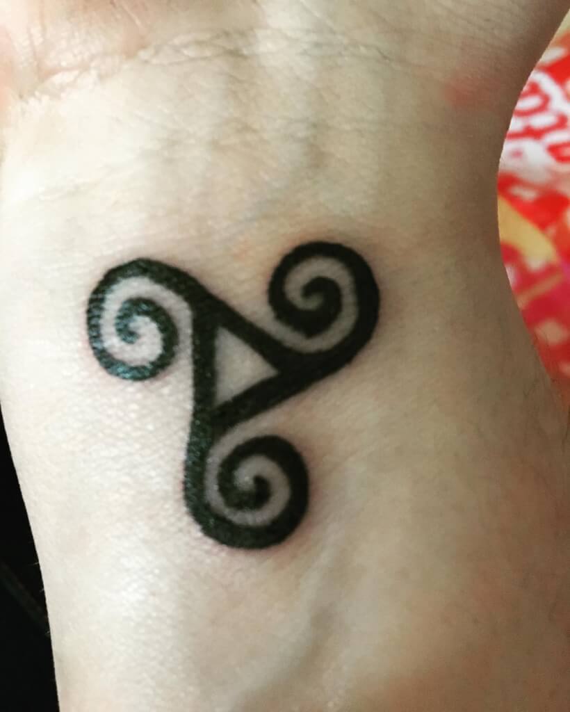 tattoo- small - triskel - wrist