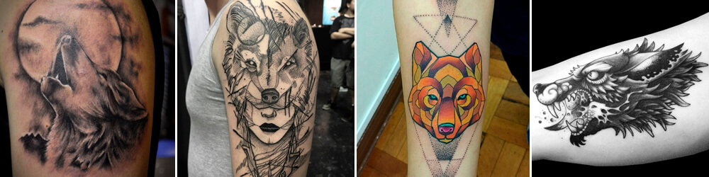 Realistic Tattoos Wolves , Geometric , Watercolor, Conceptual , arm, leg , shoulder